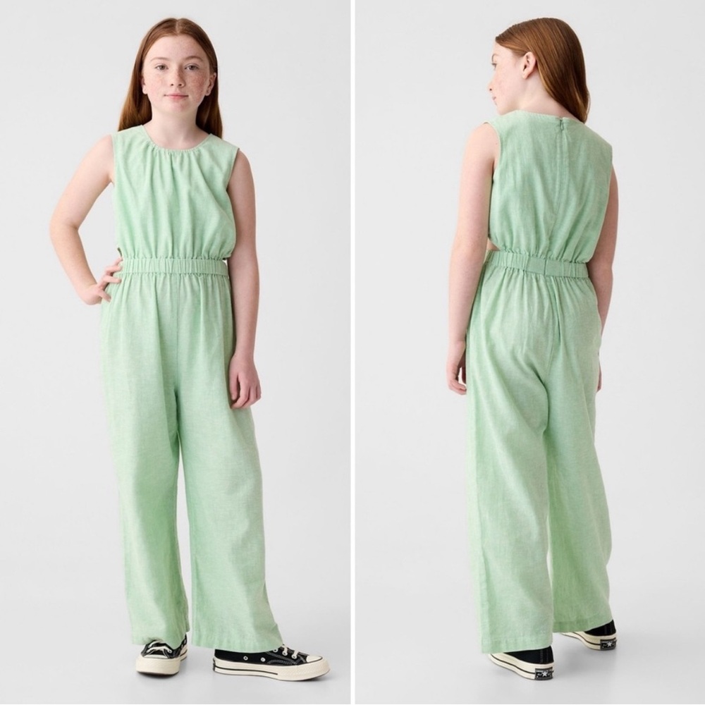 GAP Girls Light Green Sleeveless Jumpsuit